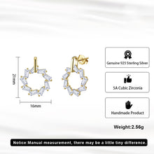 Load image into Gallery viewer, Baguette Circle Earrings Gold/Silver