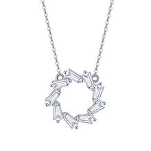 Load image into Gallery viewer, Baguette Circle Necklace Silver/Gold