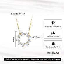 Load image into Gallery viewer, Baguette Circle Necklace Silver/Gold